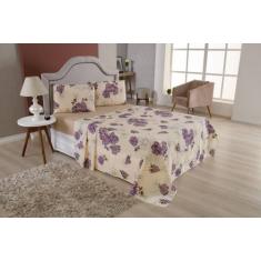 Imagem de Kit Jogo De Lençol 4 Peças Queen Percal Com Lençol De Cima Estampado J