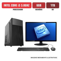 Imagem de Computador Flex Computer Intel Core i3 6Gb HD 1Tb Com Kit Monitor 15"