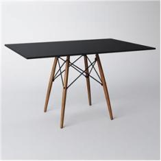 Imagem de Mesa Eames Eiffel Retangular Tampo De Madeira 120x75cm 