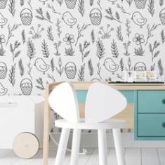 Imagem de Papel de Parede Adesivo Pássaro N03018 Rolo de 0,58x3,00