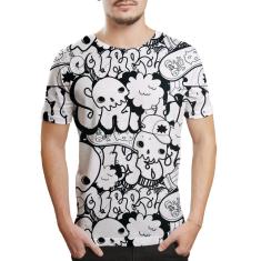Imagem de Camiseta Masculina Grafite Caveiras Skull Estampa Digital
