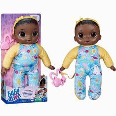 Imagem de Boneca Baby Alive Negra Bebê Fofinha Corpo Macio 28cm Hasbro