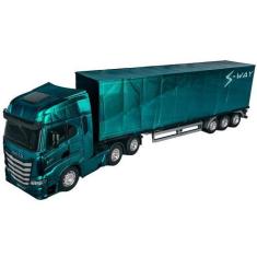 Imagem de Caminhão De Brinquedo Realista Iveco S-Way Grande 54cm Usual Brinquedo