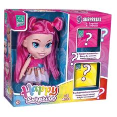 Imagem de Boneca Baby Happy Surprise Cabelo Rosa 552 - Super Toys