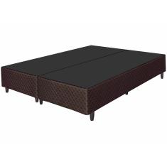 Imagem de Base Box Queen Size Umaflex Orleans com Revestimento em Tecido Poliéster 38x158x198cm – Marrom