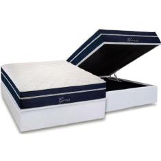 Imagem de Conjunto Box Baú Casal: Colchão Molas Polar Ensacadas Garnet + Base CR