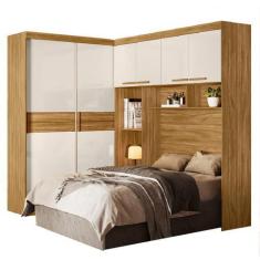 Imagem de Guarda Roupas Modulado Com Cabeceira De Casal Florença 6 Portas 5 Gave