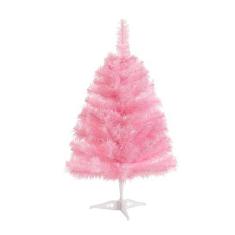 Imagem de Árvore de Natal Gloreyan Pink, mesa de PVC de 60 cm com suporte