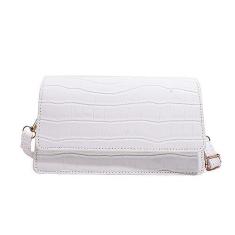 Imagem de Bolsa de ombro feminina de couro PU bolsa de mão para noite bolsa transversal com alça de ombro ajustável, Branco