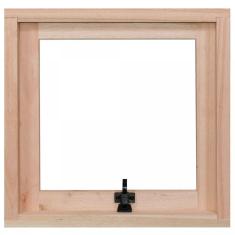 Imagem de Janela de Madeira Maxim-Ar 80x80cm com Caixilho 9,4cm EWR MP60 Rondosul Marroml