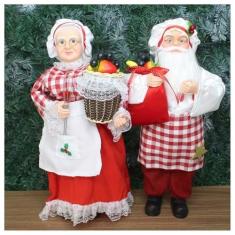 Imagem de Dupla Boneco De Natal Mamãe E Papai Noel Confeiteiros