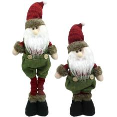 Imagem de Enfeite Natalino Papai Noel Perna Ajustáveis Decorativo 45cm