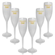 Imagem de Kit 6 Taças Champagne Personalizadas Metas para 2021