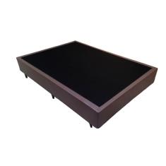 Imagem de Cama Box Casal 138 Marrom Suede - Santo Box