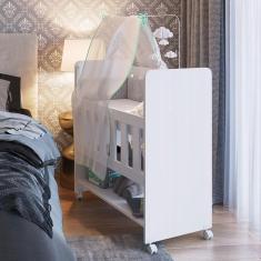 Imagem de Berço Infantil Mini Cama Multifuncional Escrivaninha Branco