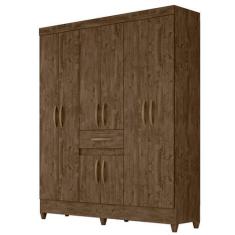 Imagem de Guarda Roupa Portugal 165cm 8 Portas Castanho Wood Moval