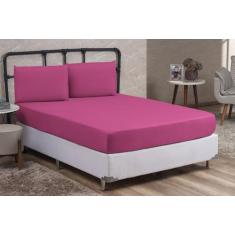 Imagem de Jogo De Cama Casal Queen Liso Para Revenda Com Elástico 03 Peças Hotel