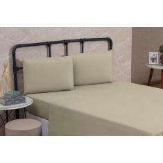 Imagem de Jogo De Cama Box Casal 04 Peças Microfibra Premium Com Elástico 150 Fi