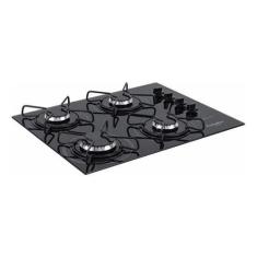 Imagem de Cooktop Esmaltec Gourmet 4 Bocas 55x58x46 Cm Bivolt, Preto, 110V/220V