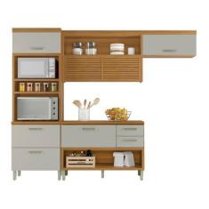 Imagem de Cozinha Compacta Nesher Realeza - 100% Mdf + Balcão De Cozinha Com Tam