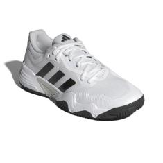 Imagem de adidas Tênis masculino Solematch Control 2, Branco/Preto Azul Metálico/Prata Metálico, 38
