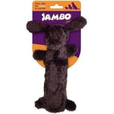 Imagem de Brinquedo Jambo Mordedor Barriguinha Plush Cão Marrom - Marrom