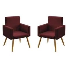 Imagem de Kit 2 Poltronas Nina Sued Bordô Aradecor