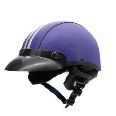 Imagem de Capacete Coquinho Scooter Moto Elétrica Bike Couro Roxo - Br101