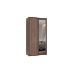 Imagem de Guarda Roupa Solteiro 100% Mdf Premium 1,20 Larg Com Espelho Capuccino