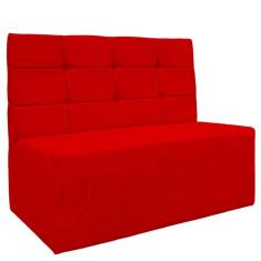 Imagem de Sofá Canto Alemão Veludo Vermelho - Montanaris Decor
