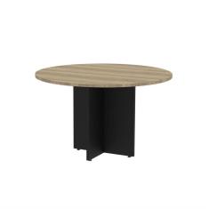 Imagem de Mesa Reunião Redonda Mrr1100p25pp Noce Naturalle/Preto