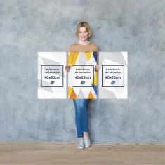 Imagem de Quadro Canvas Premium Moldura  Abstrato Arte 125X65Cm