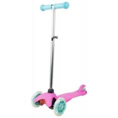 Imagem de Patinete Infantil De 3 Rodas Com Led Na Roda Rosa E Azul Bbr - Bbr Toy