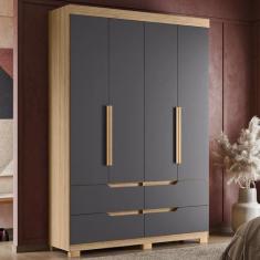 Imagem de Guarda Roupa Doble Quarto Com 4 Portas E 4 Gavetas - Albatroz