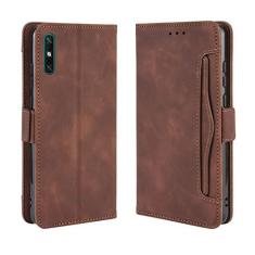 Imagem de Capa com compartimento para cartão para Huawei Enjoy 10e, capa flip carteira com suporte de couro para Huawei Enjoy 10e, capa magnética retrô para celular, capa carteira com compartimentos para
