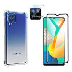 Imagem de Kit 3X1 Samsung Galaxy M32 - Capa Transparente Tpu + Película De Vidro
