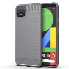 Imagem de Capa para Google Pixel4, capa de material de fibra de carbono, suave antiderrapante, macia, anti-impressões digitais, capa totalmente protetora para Google Pixel4