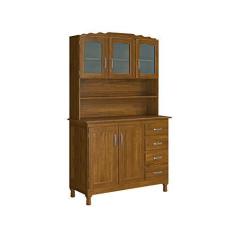 Imagem de Armário de Cozinha 5 Portas 4 Gavetas Clássica Móveis MPO Imbuia