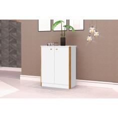 Imagem de Balcão Off Para Escritório 2 Portas Com Prateleira Interna Cor Nature/