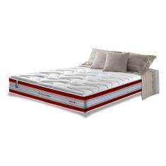 Imagem de Colchão King De Molas Ensacadas D33 Cama Inbox Select Firme 193x203x32 Vermelho