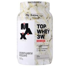 Imagem de Max Titanium Top Whey 3W + Sabor (900G) - Sabor Leite