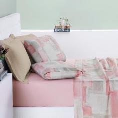 Imagem de Conjunto De Lencol Casal Queen Size Selin 04 Pçs Toque Super Macio COT