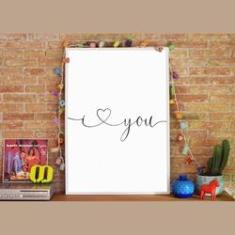 Imagem de Quadro Com Moldura Eu Amo Você