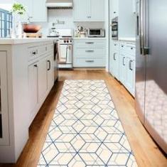 Imagem de Tapete Passadeira Cozinha Vitke Antiderrapante-Bege-50x160