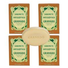 Imagem de Kit C/4 Sabonetes Em Barra 90G Antisséptico Antiacne E Caspa Pele E Co