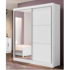 Imagem de Guarda Roupa Solteiro 2 Portas 3 Gavetas Athenas D'doro Móveis Branco