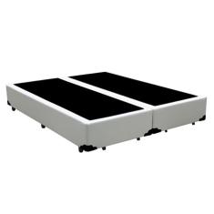 Imagem de Base Box Queen Bipartido Sintético Branco 30x158x198