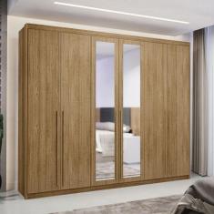 Imagem de Guarda-Roupa Casal Alfa Magestic 6 Portas 6 Gavetas 100% Mdf com Espel
