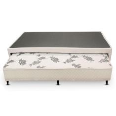 Imagem de Cama Box Bicama Flora White - Molas Bonnel - 096x203