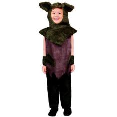 Imagem de Fantasia Lobo Mau Lobisomem Infantil Halloween Luxo Com Capuz - Fantas